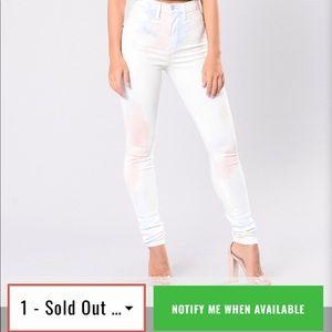 Sugar Time Jeans - White Multi